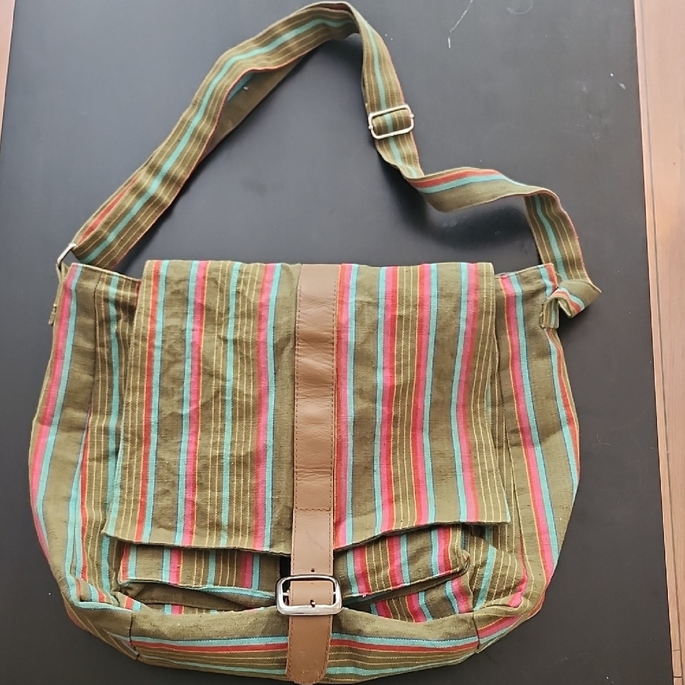 Striped Multicolor Messenger Bag